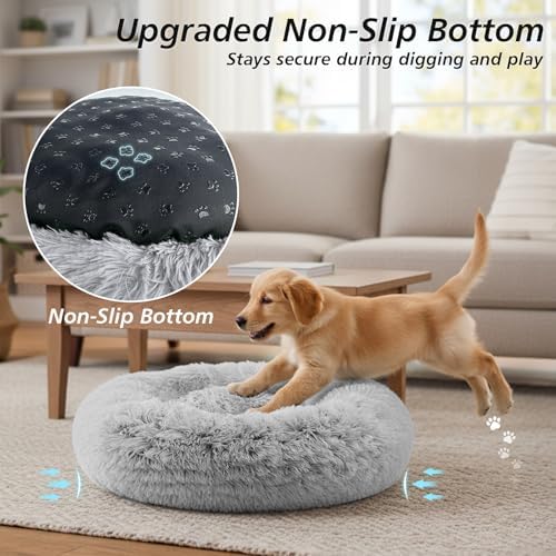 JOLLYVOGUE Calming Dog Bed for Small Dogs
