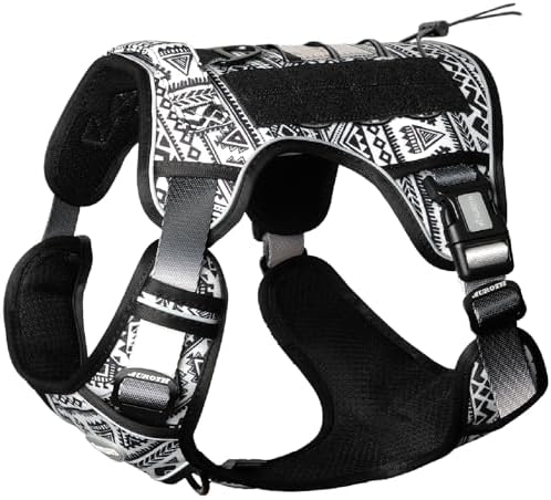 AUROTH Tactical Dog Harness Medium Sized Dog No Pull Adjustable Dog Vest