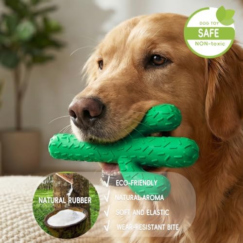 MewaJump Dog Chew Toys, Durable Rubber Dog Toys