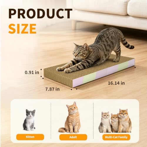 5-Pack Reversible Cat Scratcher Pad, Durable Scratching Board
