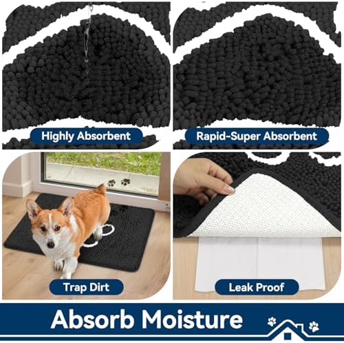 Bcoimo Super Absorbent Dog Door Mat