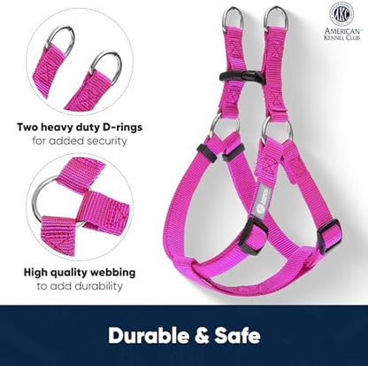 AKC Step-in Dog Harness – Adjustable Solid Color Vest