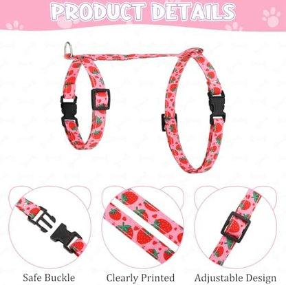 2 Pack Cat Harness and Leash Escape Proof Adjustable Cat Harness