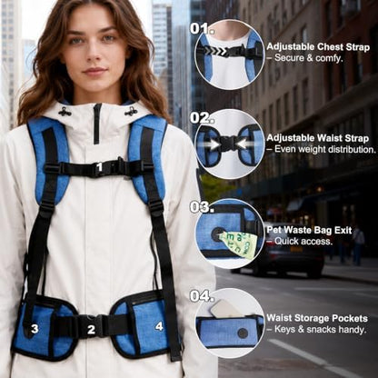 Pet Carrier Backpack with Elevated Booster Pad