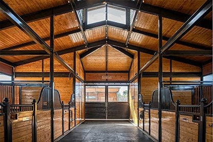 American Floor Mats - Horse/Stable Mats - Heavy Duty Stall Mats - Thick, Durable Rubber Flooring Solid Black 3/4" Thick - 4' x 6' Mat