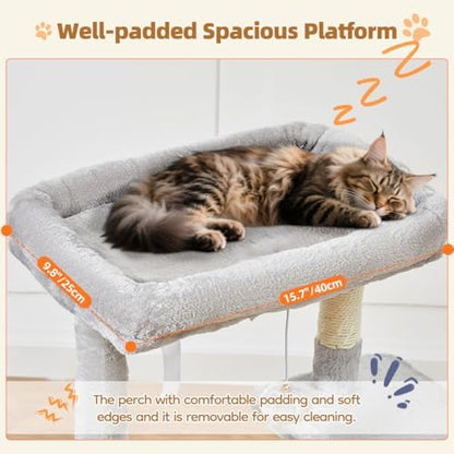 Taoqimiao Cat Tree, 38.5In Cat Tower