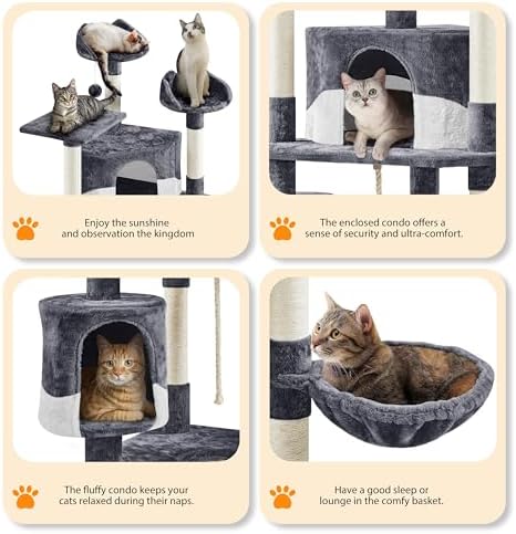 Yaheetech 79in Multi-Level Tall Cat Tree