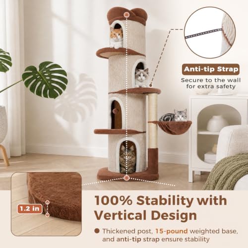 MUTTROS 68.5" Modern Cat Tree Tower