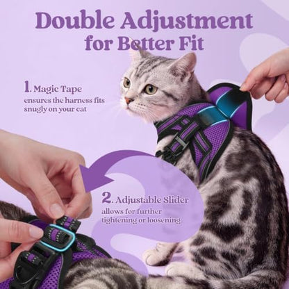 rabbitgoo Cat Harness and Leash Set, Step-in Soft Vest