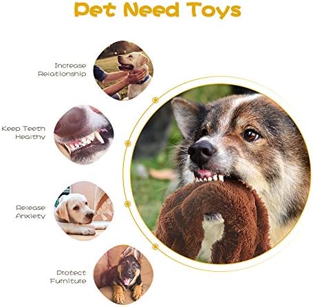 Dog Squeaky Chew Toys No Stuffing Soft Plush