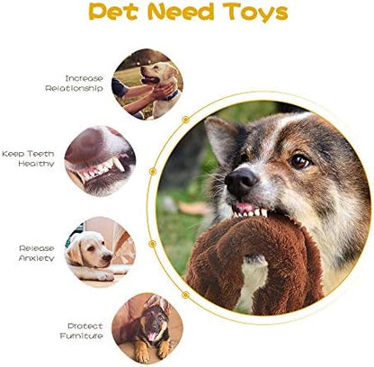 Dog Squeaky Chew Toys No Stuffing Soft Plush