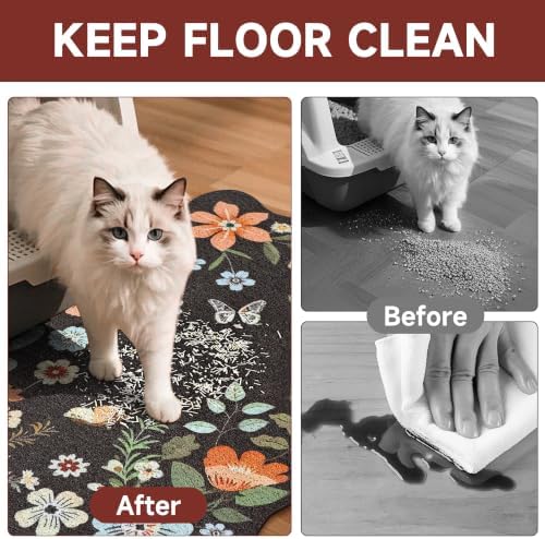 Cat Litter Mat, Traps 100% Litter
