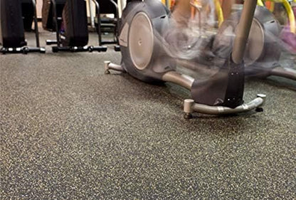 American Floor Mats 1/4in (7mm) Thick 10% Blue 4' x 18' Heavy Duty Rubber Rolls, Protective Exercise Mats, Home Gym Rubber Flooring