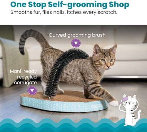 Catstages Scratch & Groom 3-in-1 Cat Scratcher, and Lounger
