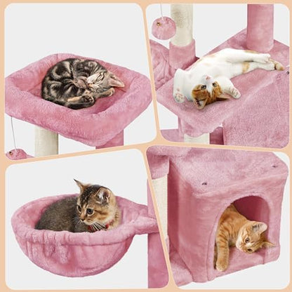 Topeakmart 34''H Cat Tower, Cute Cat Tree