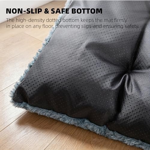Dog Bed Washable Pet Bed for Medium Dogs, Sea Blue L
