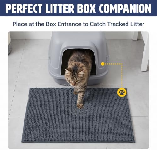 Muddy Mat® | Cat Litter Mat 18"x28", Litter Trapping Mat, Super Absorbent