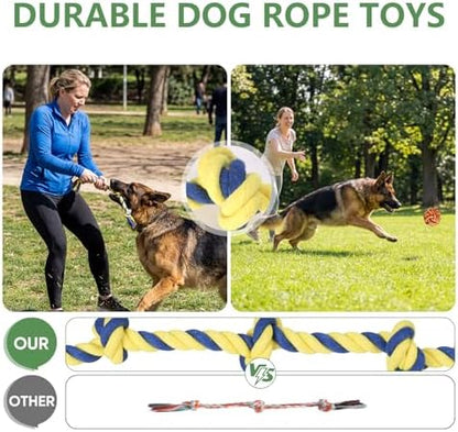 Aitmexcn Dog Rope Toys, 10 Pack Cotton Chew Tug Toys