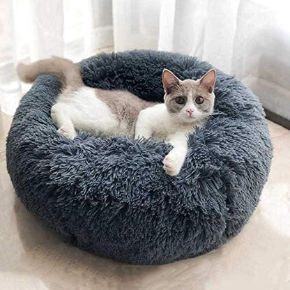 Cat Bed for Indoor Cats, Mini Plush Self Warming Kitten Bed, 20 Inch