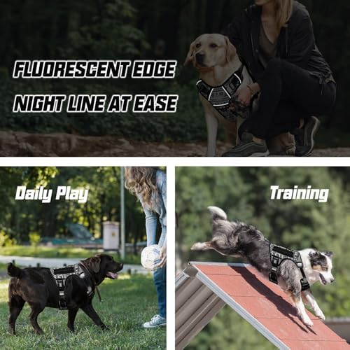 AUROTH Tactical Dog Harness Medium Sized Dog No Pull Adjustable Dog Vest