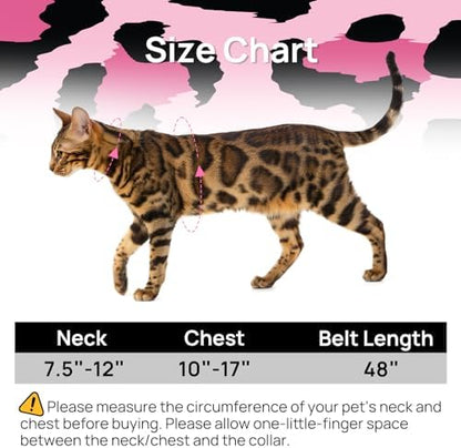 PetThem Adjustable Cat Harness and Leash Set Escape Proof