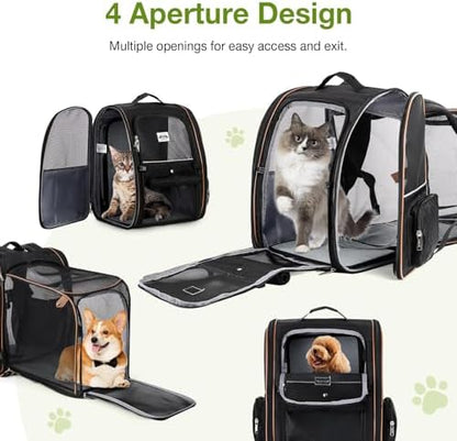 Large Cat Backpack Carrier Expandable Pet Carrier Backpack