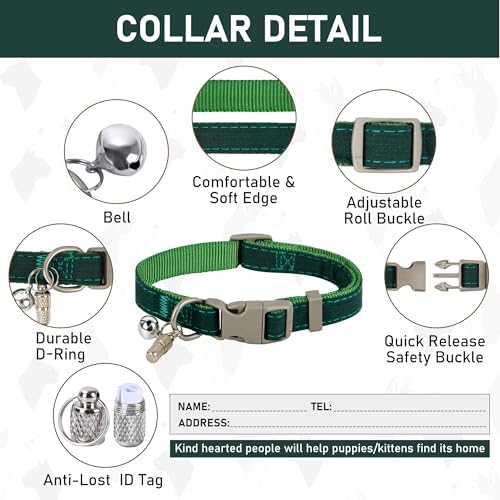 GAMUDA Small Pet Harness Collar and Leash Set, Step in No Chock No Pull Linen
