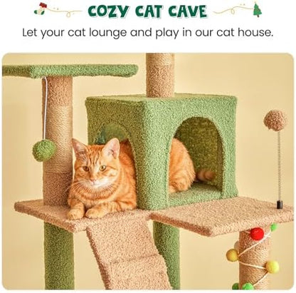 MWPO 63.8 Inches Green Cat Tree