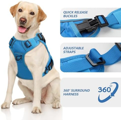 WINGOIN Blue Tactical Dog Harness