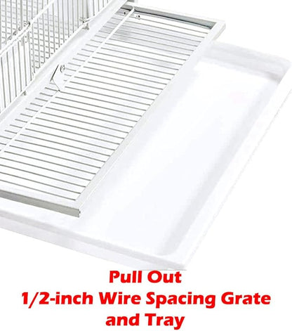 Combo Stacker Center Divided Breeder Breeding Bird Flight Double Rolling Cage for Aviaries Canaries Cockatiels Lovebirds Finches Budgies Small Parrots One Stacker