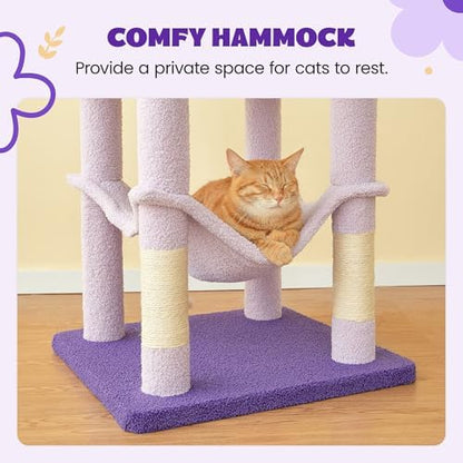 MWPO Flower Cat Tree for Indoor Cats, 63.8 Inches Multi-Level Cat Tower