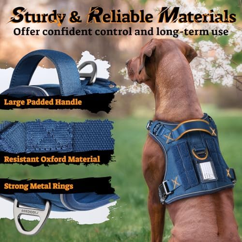 rabbitgoo Tactical Dog Harness Medium Sized, No Pull Service Pet Vest