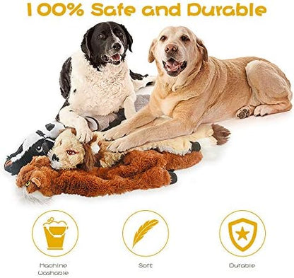 Dog Squeaky Chew Toys No Stuffing Soft Plush