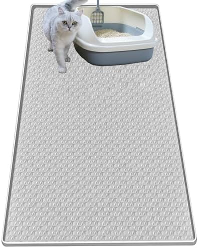 Cat Litter Mat for Litter Box, Silicone Large Cat Litter Trapping Mat