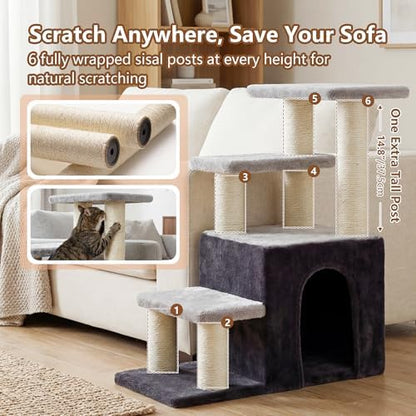 Heybly Cat Scratching Post, Pet Steps