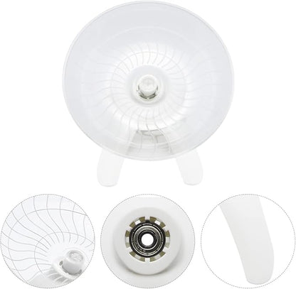 Hamster Wheel Hamster Flying Saucer Silent Exercise Wheel Running Wheel for Dwarf Hamsters Gerbil Mice Small Animals (White)