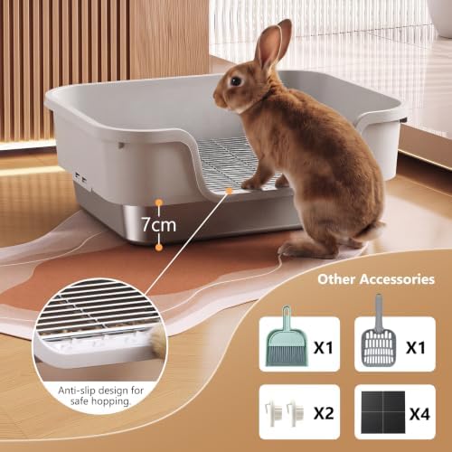 Stainless Steel Rabbit Litter Box