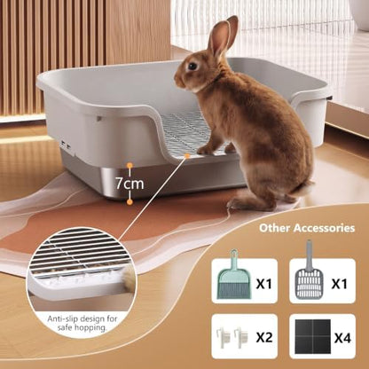 Stainless Steel Rabbit Litter Box