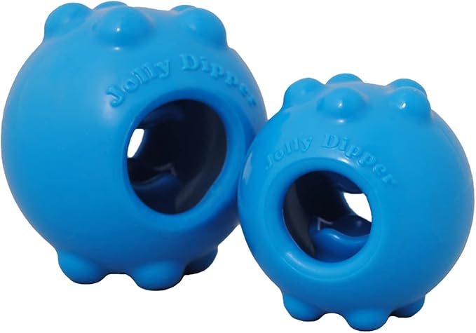 Jolly Pets Jolly Dipper Treat Dispensing Dog Toy; 3'' Small/Medium Dogs, Blue