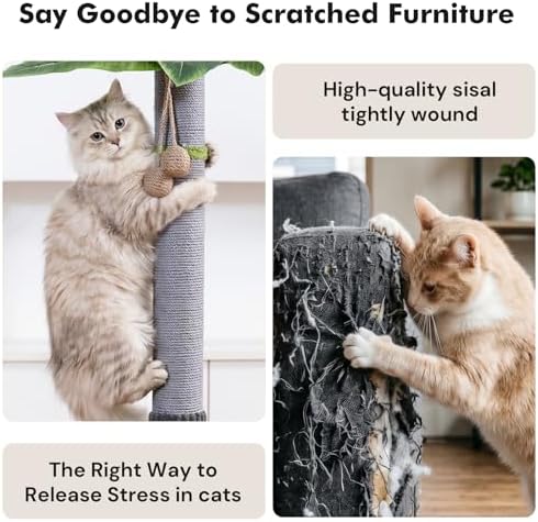 Woochpet 35"Cat Scratching Posts, Interactive Cat Toys