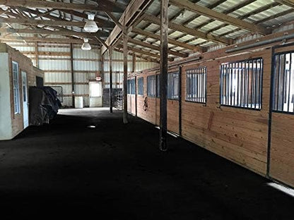American Heavy Duty Stall Mats - Durable Rubber Flooring - Solid Black 6 Border Tiles 3/8" Thick Expansion Set