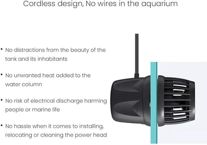 DMP-Series Aquarium Wave Maker Pump (DMP-40) – Submersible Circulation Pump for Saltwater Marine Reef Tanks, Bluetooth App Control & Smart Controller Included