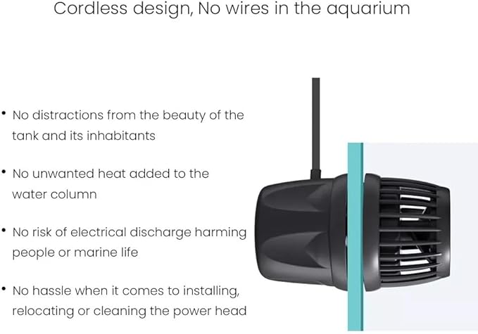 Aquarium Wave Maker Pump (DMP20) – Submersible Circulation Pump for Saltwater Marine Reef Tanks, Bluetooth App Control & Smart Controller