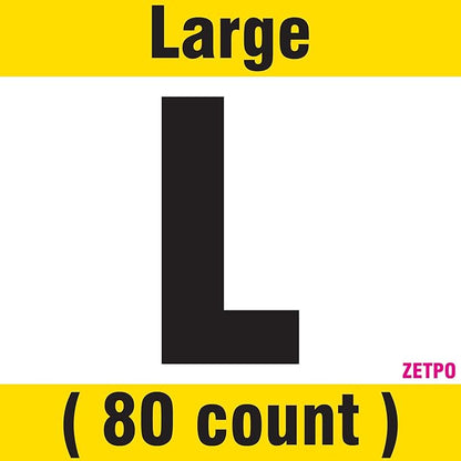 zetpo 80 pcs Cat Claw Covers | Cat Nail Caps | with Adhesives and Applicators (L, Black, Silver, Silver Glitter, White)