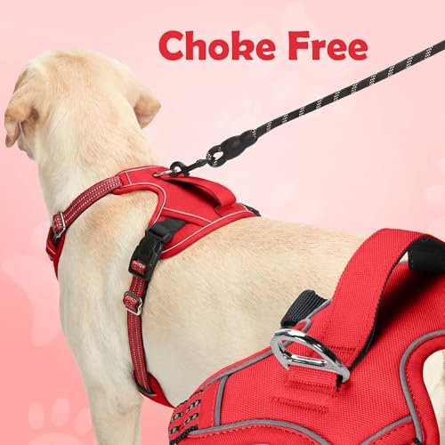 Funfox Dog Harness No Pull, Adjustable Pet Vest Harness, Super Soft Material