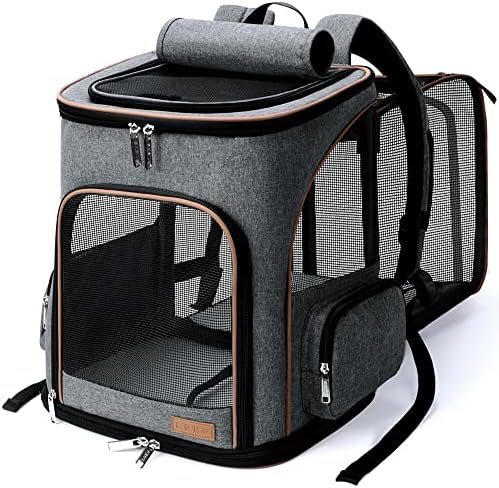 Lekereise Pet Carrier Backpack Expandable Cat Backpack Carrier