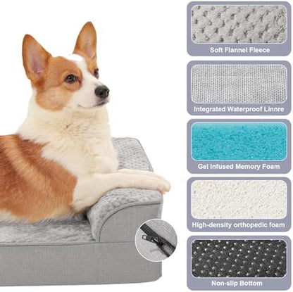 Rainmr Memory Foam Orthopedic Dog Bed, Washable Dog Couch