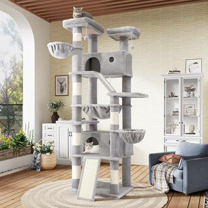 SHA CERLIN 81in Multi-Level Tall Cat Tree Tower