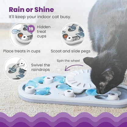 Catstages Nina Ottosson Rainy Day Puzzle & Play Cat Toy Treat Puzzle