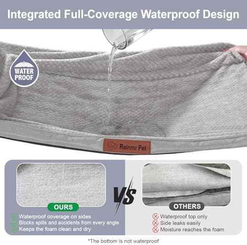 Rainmr Memory Foam Orthopedic Dog Bed, Washable Dog Couch